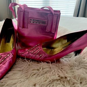 Lanzone shoe and bag set. Italian shoe and bag for a special party